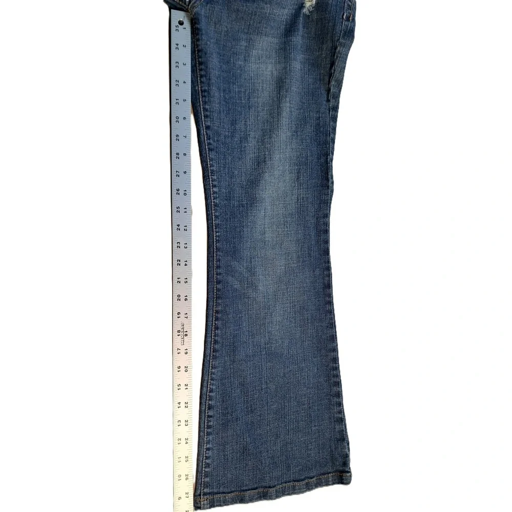 Vanity Bootcut Jeans Y2K Womens‎ 28x29 Medium Wash Distressed Low Rise Denim